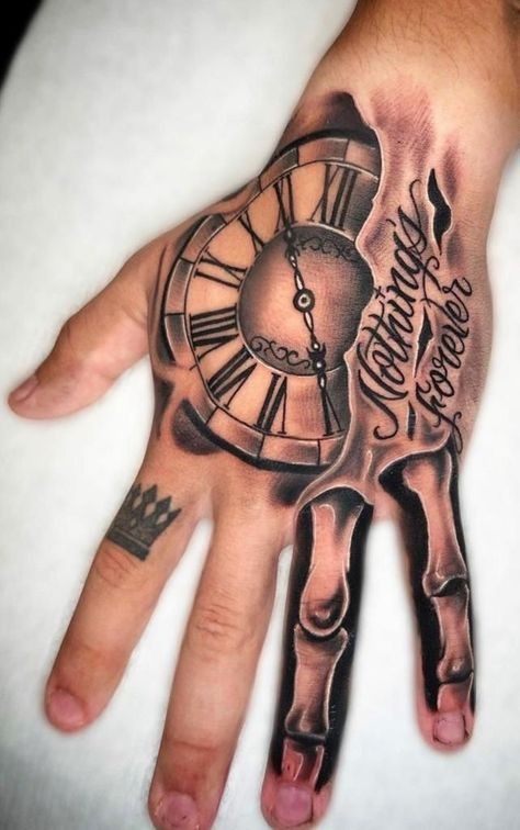 Time and Mortality Collide Tattoo Design