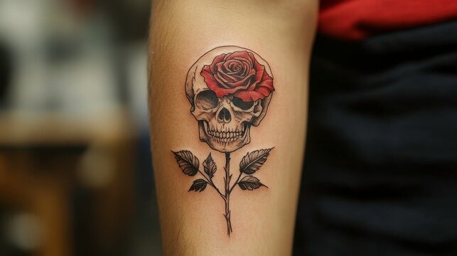 Shaded Skull with Smoke Tattoo Tattoo Design