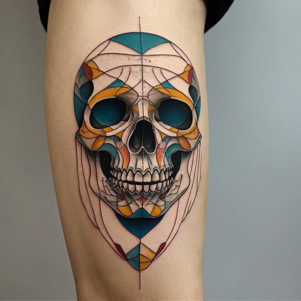 Skull with Biohazard Symbol Tattoo Tattoo Design