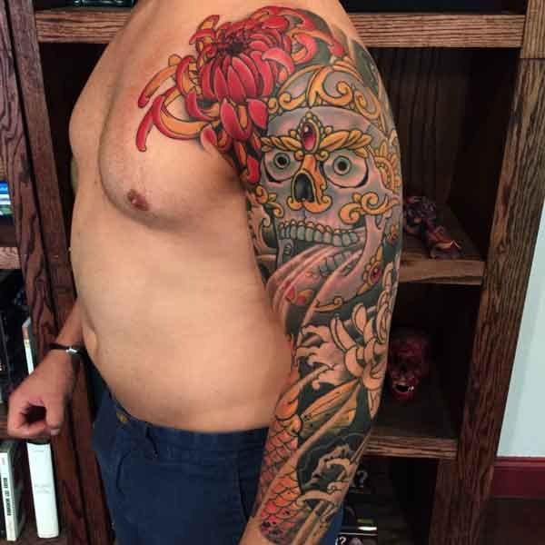 Skull with Sombrero Tattoo Tattoo Design