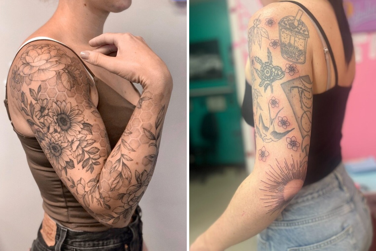 35+ Women Sleeve Filler Tattoo Ideas For You’ll Love Featured Lookbook Collage