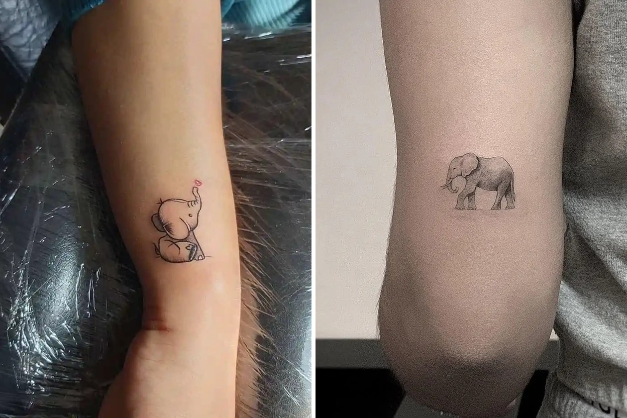 17+ Women Small Elephant Tattoo Ideas With Inspiring Artistic Placement Featured Lookbook Collage