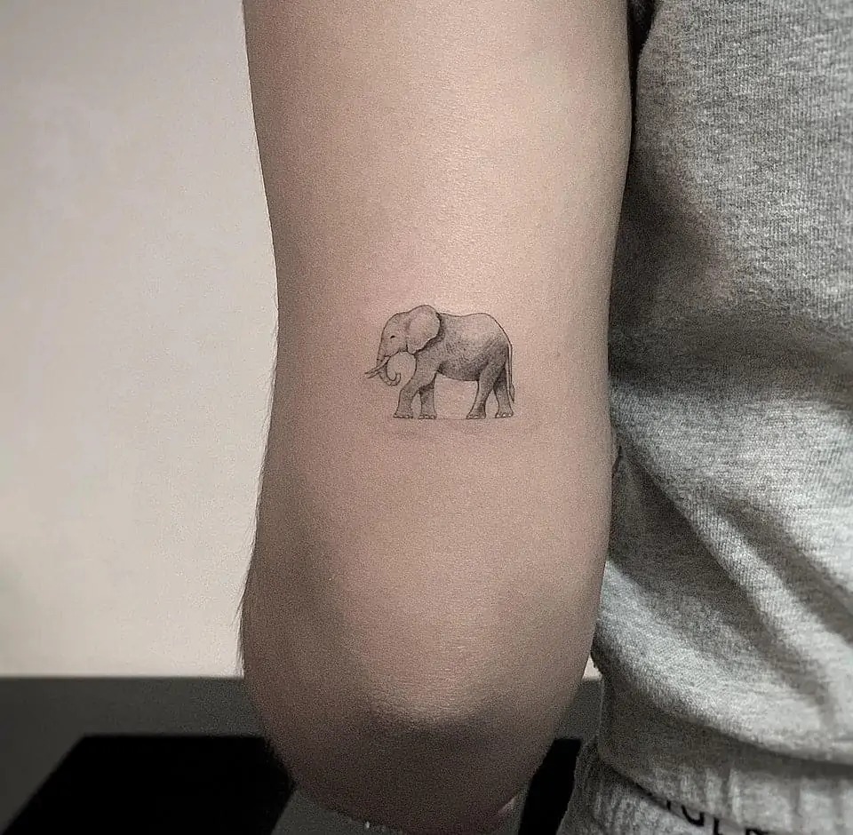 The Minimalist Elephant tattoo design