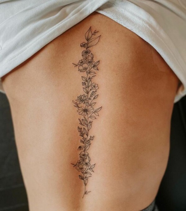 Single Tulip Elegance Tattoo Design
