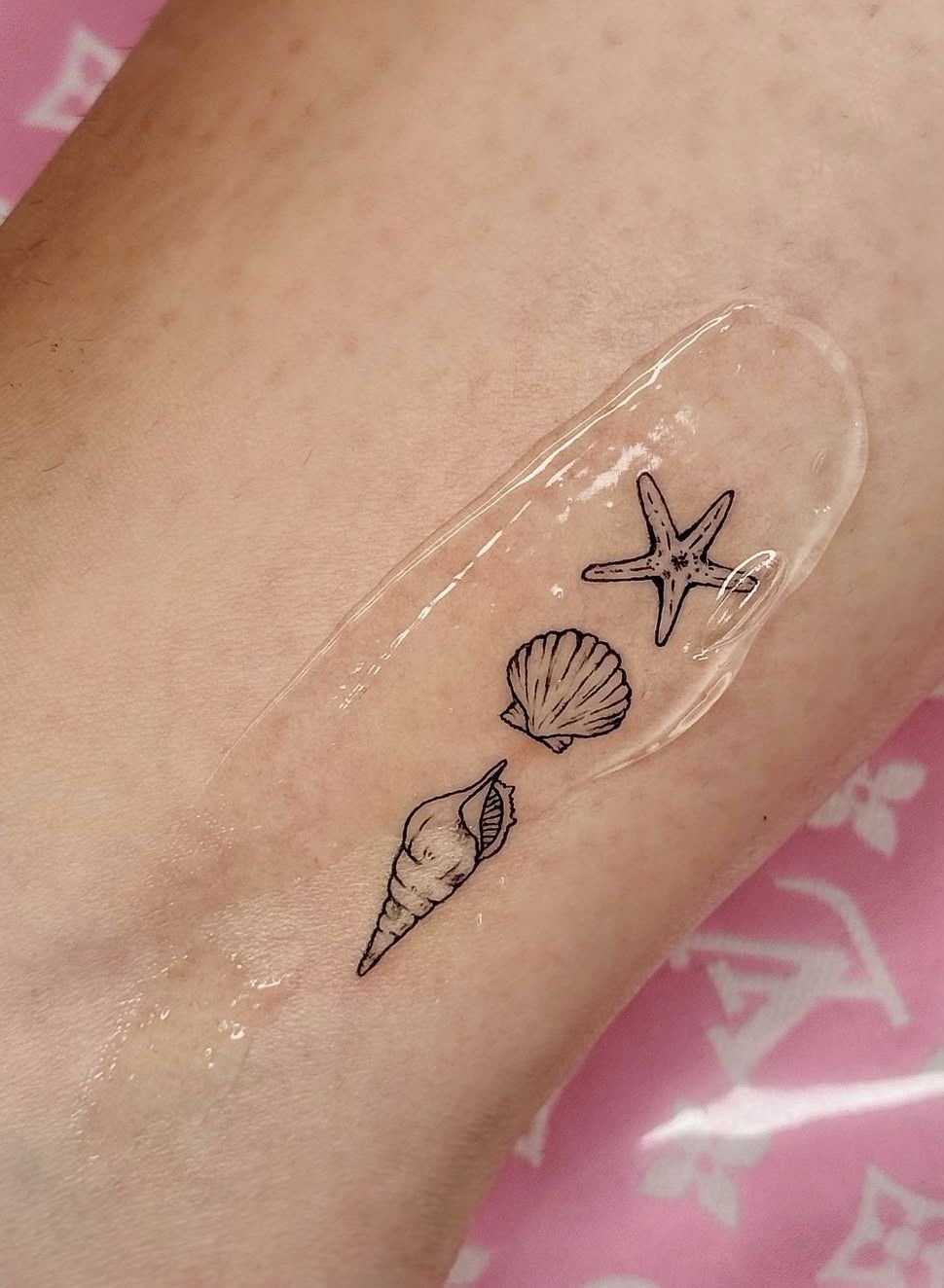 Blue Halo Realistic Starfish Tattoo Tattoo Design