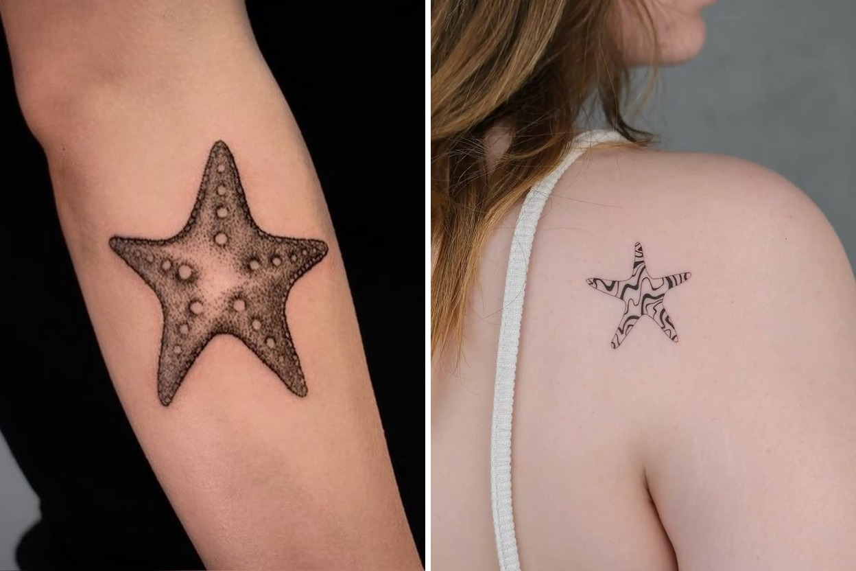 30+ Women Starfish Tattoo Ideas & Inspiration Featured Lookbook Collage