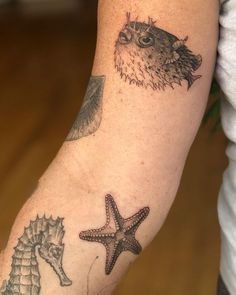 Layered Red Starfish Duo Tattoo Tattoo Design
