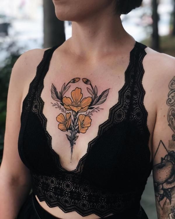 Baroque-Inspired Scrollwork Tattoo Design