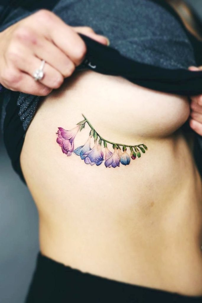 Delicate Moth and Vine Composition Tattoo Design