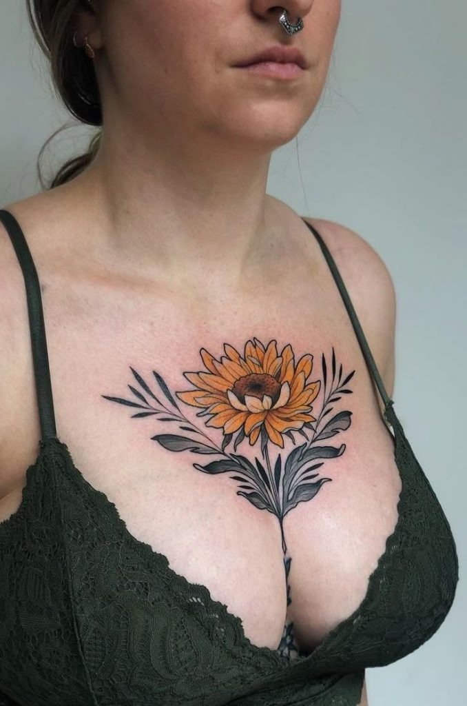 Double Butterfly Alignment with Crescent Moon Tattoo Design