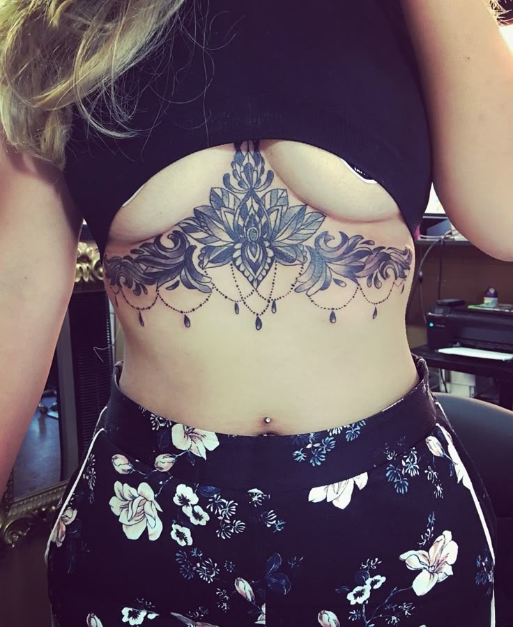 Lush Mandala with Baroque Flourishes Tattoo Design
