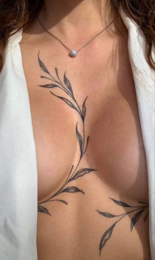 Simple Lotus with Bead Garland Tattoo Design