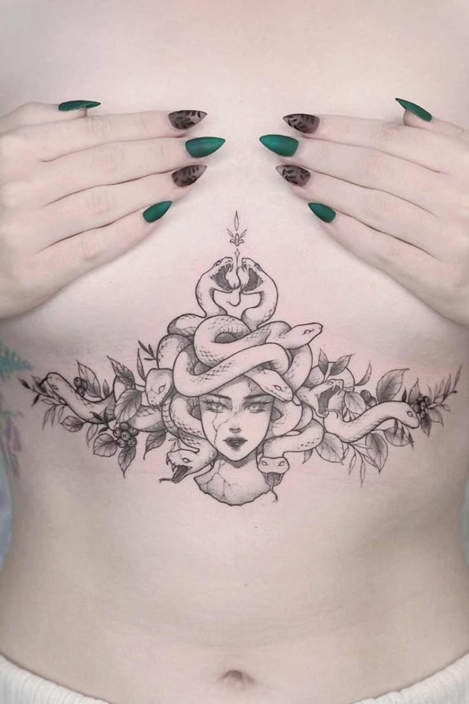 Star-Lit Butterfly Path Tattoo Design