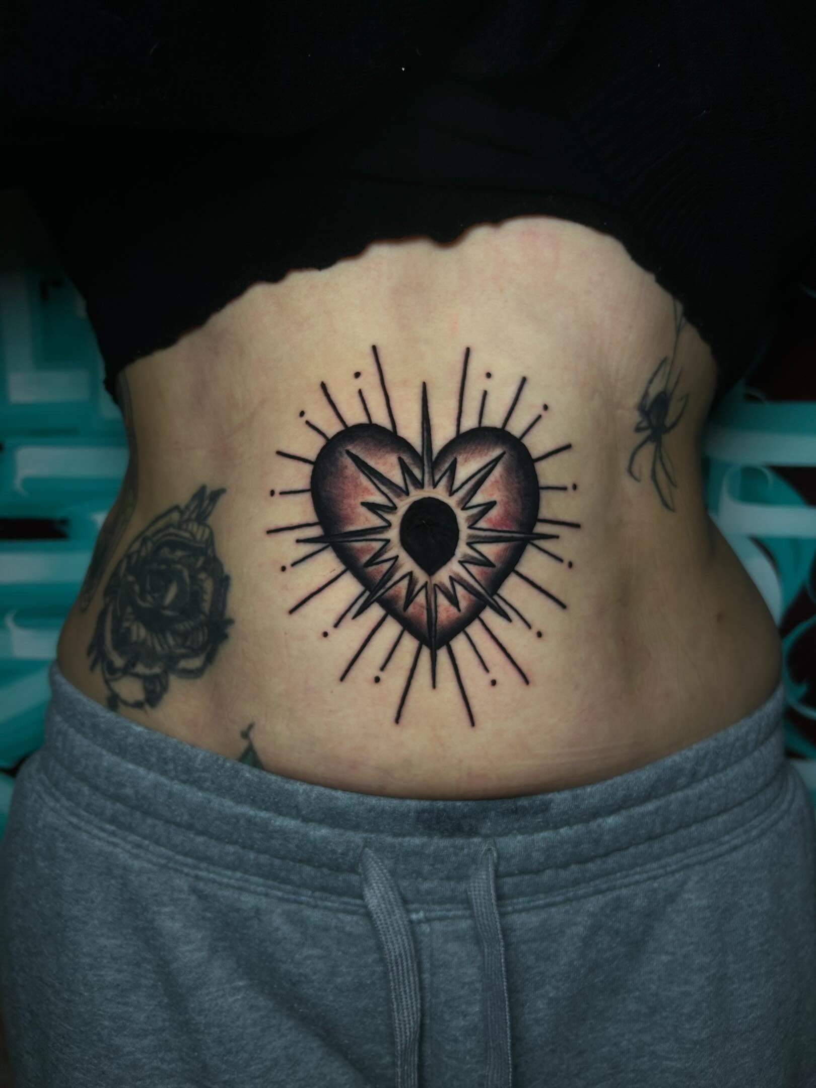 Mirrored Butterfly Wing Stomach Tattoo Tattoo Design
