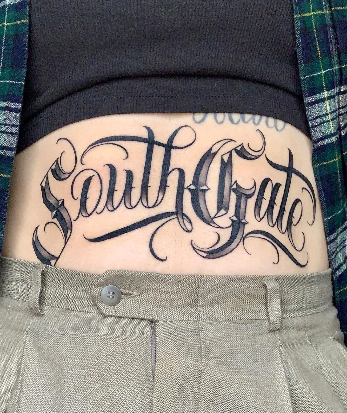 Ornamental Dotwork Stomach Tattoo Tattoo Design