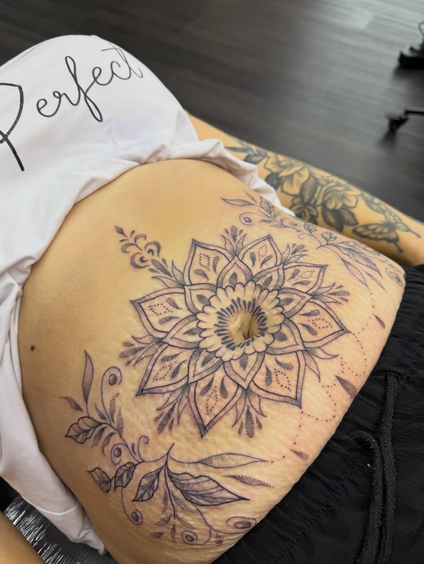 Radiant Heart Stomach Tattoo Tattoo Design