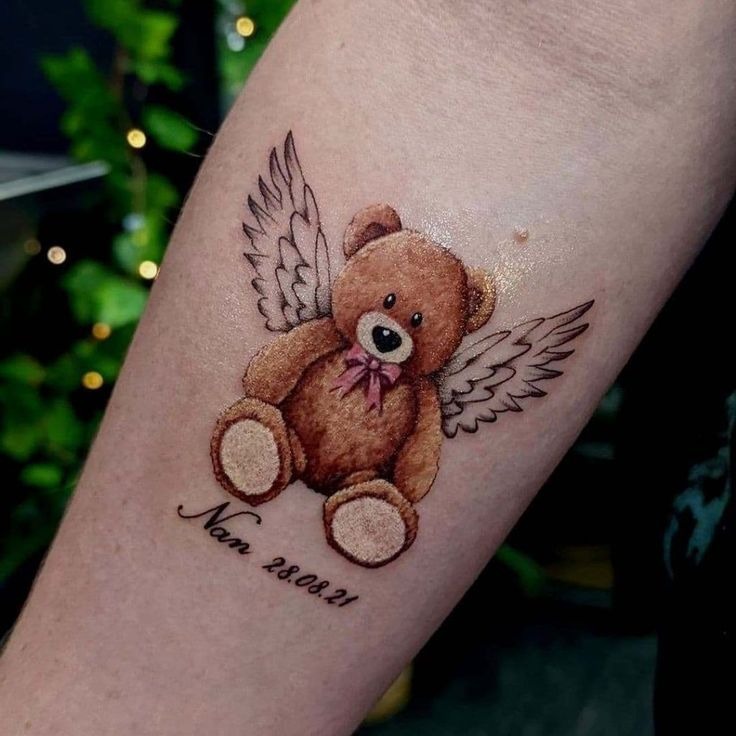 Angel Teddy Memorial Tattoo Tattoo Design