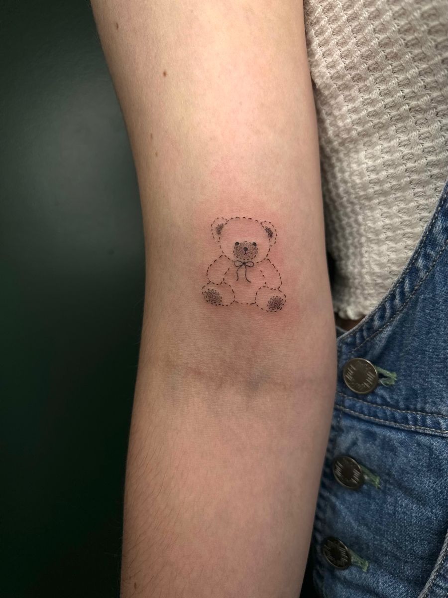 Fluffy Teddy Realism Tattoo Design