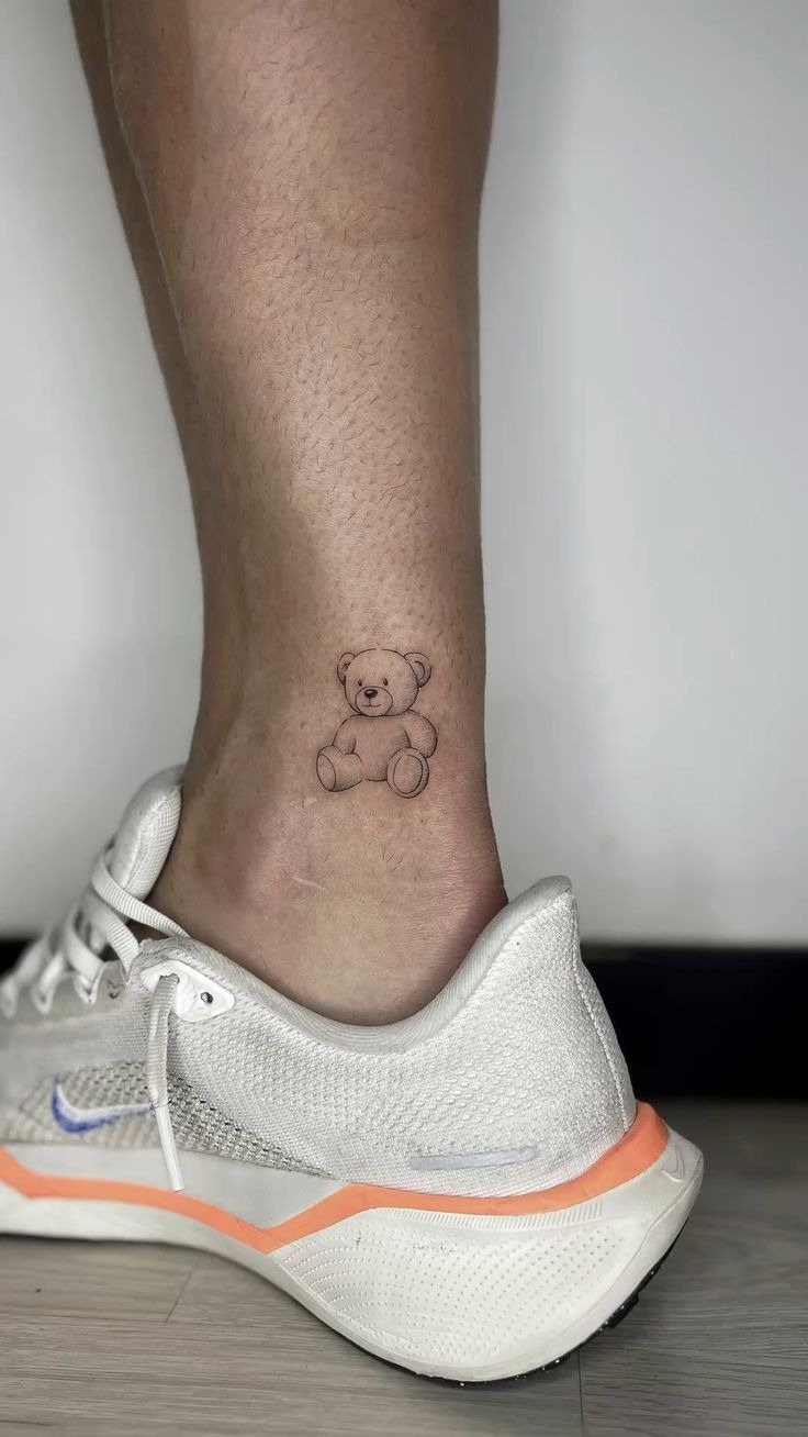 Teddy with Bowtie Tattoo Design