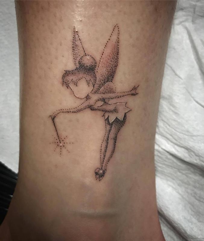 Dotwork Tinkerbell Tattoo Tattoo Design