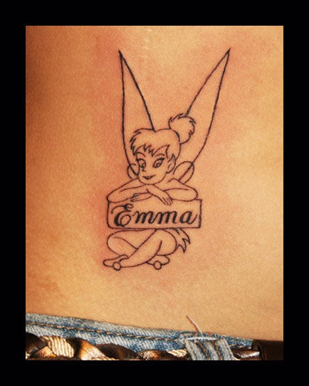 Personalized Tinkerbell Tattoo Tattoo Design