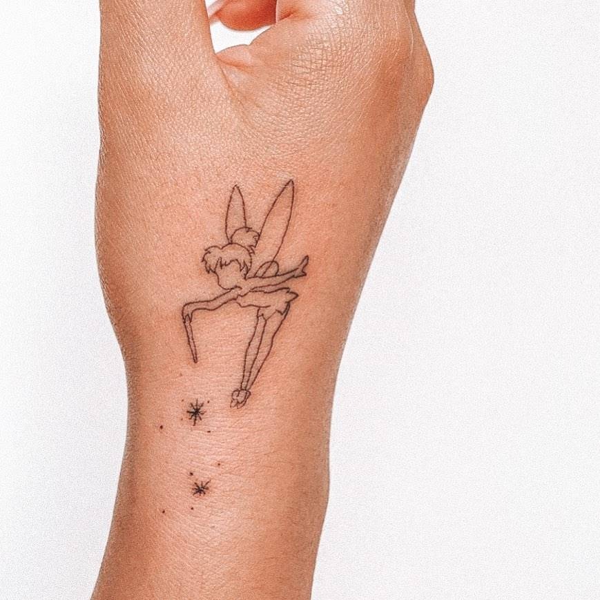Tinkerbell on Hand Tattoo Tattoo Design