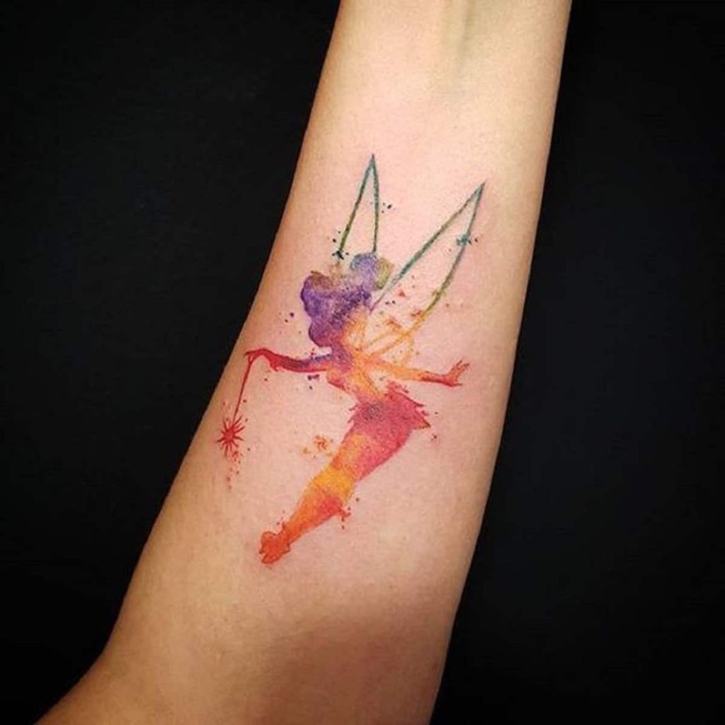 Watercolor Tinkerbell Tattoo Tattoo Design