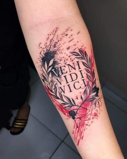 Chaotic Flower in Abstract Storm Tattoo Design