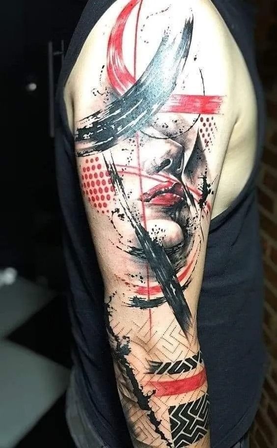 Crow, Skull, and Sacrifice Text Tattoo Design