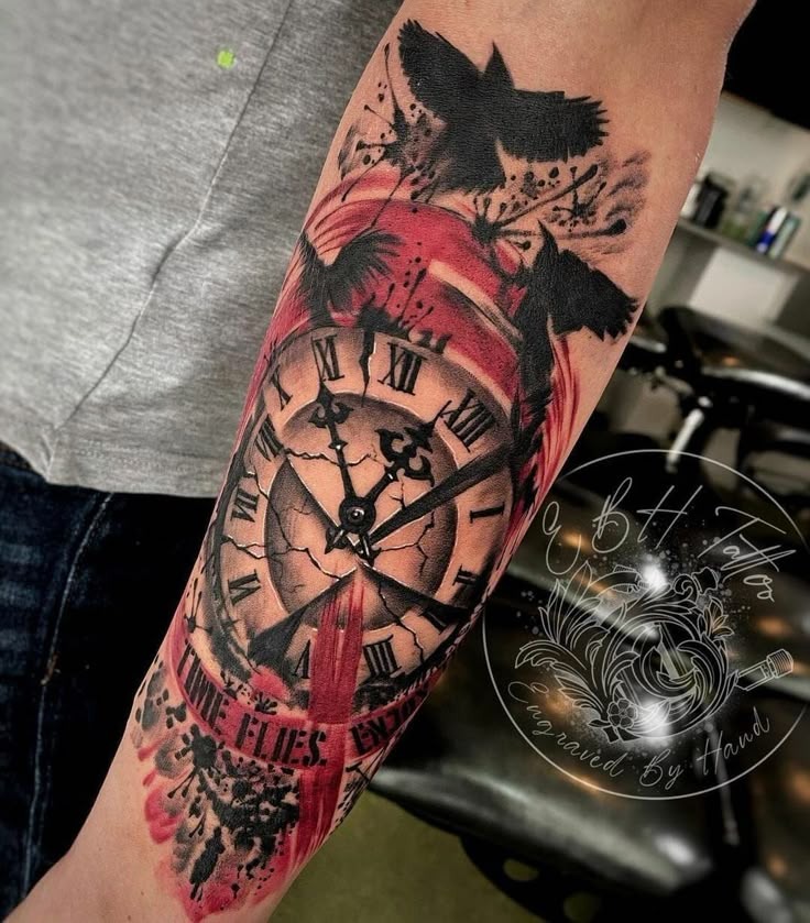 Wolf Howl with Human Skeleton Tattoo Design