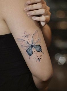 Butterfly Tattoo on Upper Arm Tattoo Design