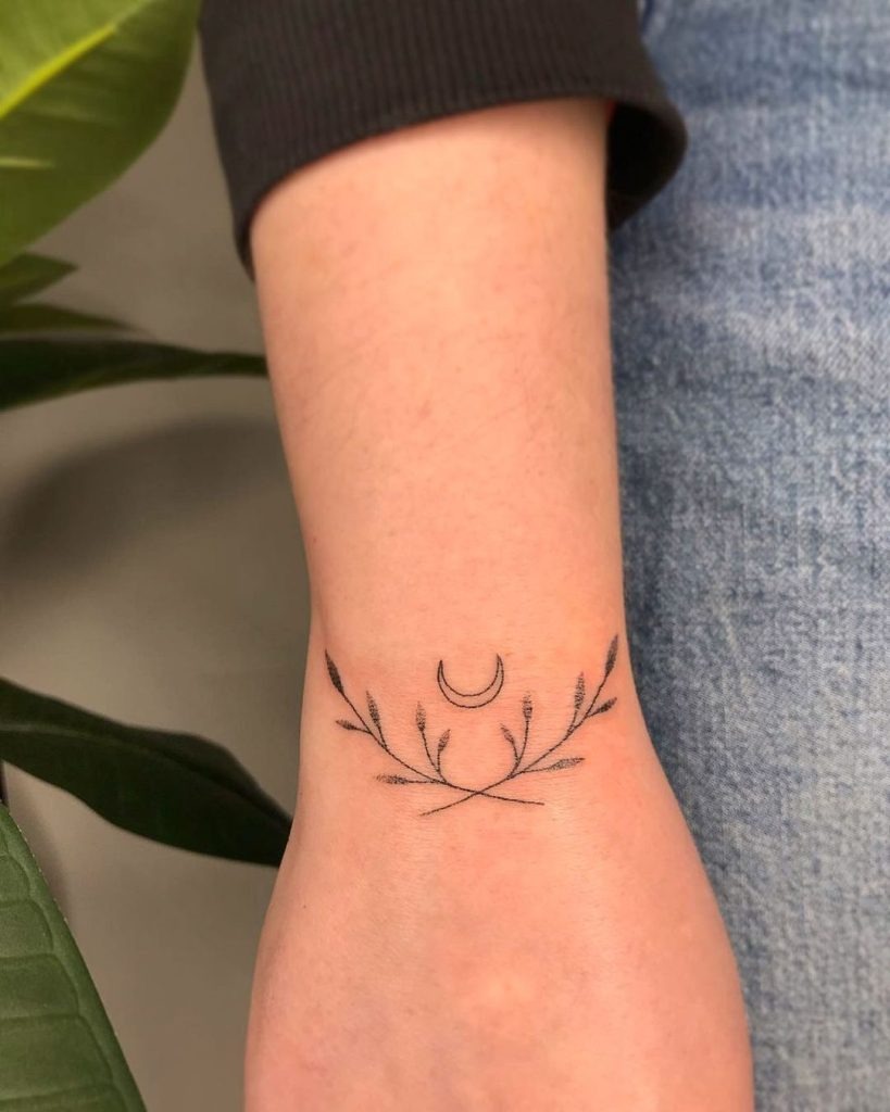 Crescent Moon Wrist Tattoo Tattoo Design