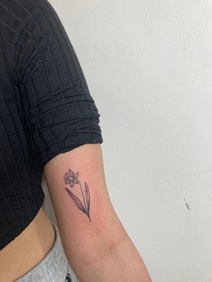 Delicate Flower Arm Tattoo Tattoo Design