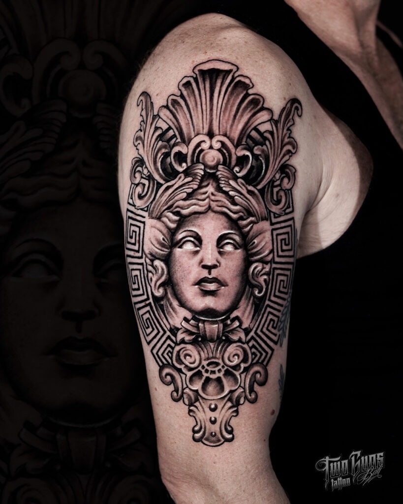 Fierce Goddess Ornament Upper Arm Tattoo Tattoo Design