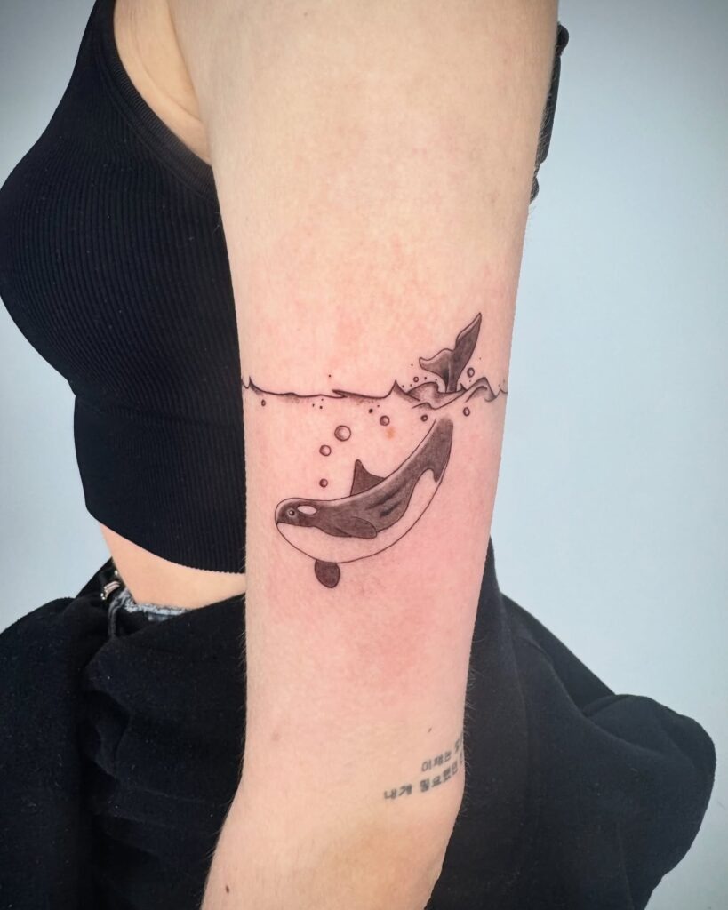 Minimalist Orca Tattoo Tattoo Design