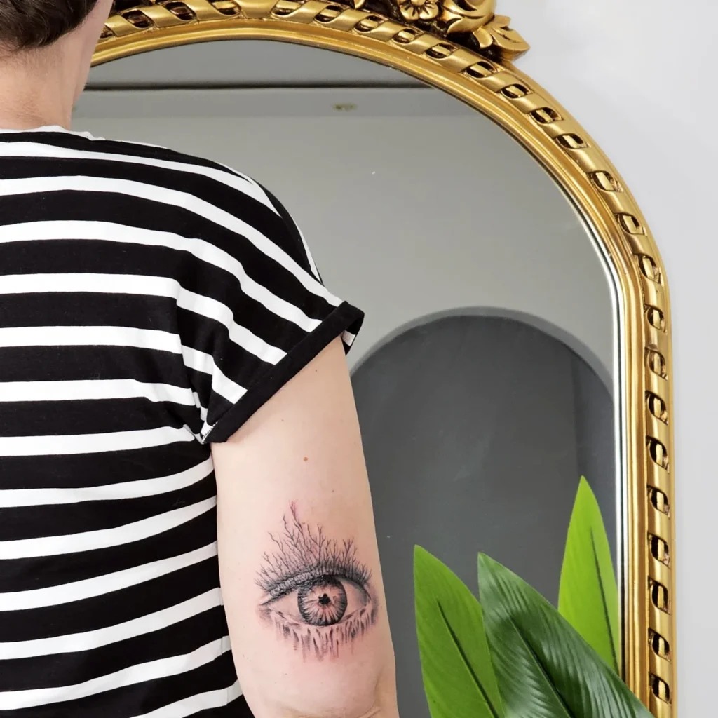 Surreal Eye Upper Arm Tattoo Tattoo Design