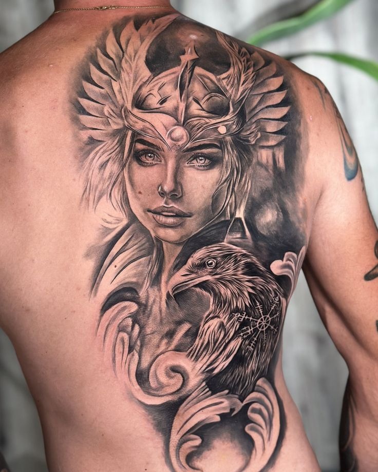 Feminine strength with flowing lines Tattoo Design