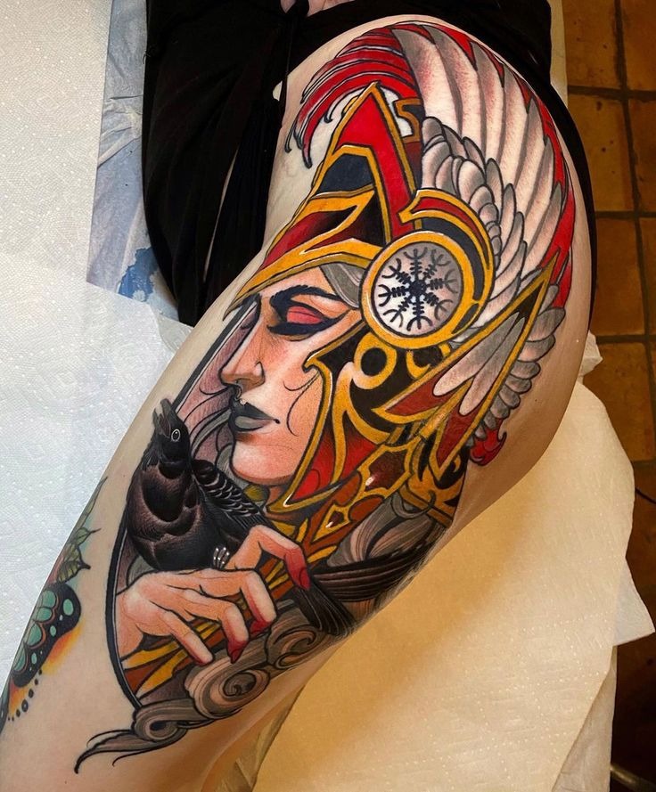 Stylized wing pair symbol Tattoo Design