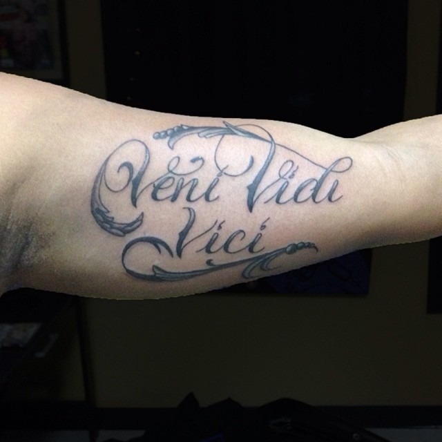 Artistic Scripted Arm Tattoo Tattoo Design
