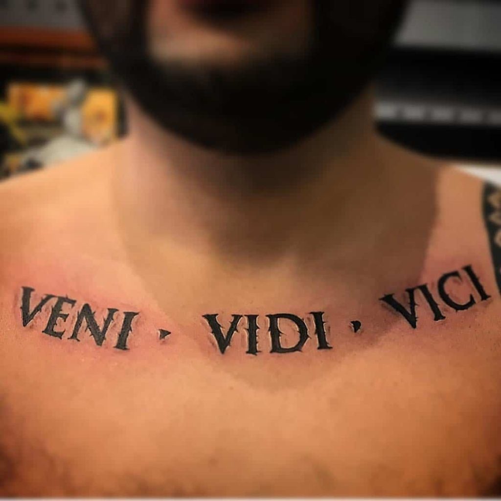 Elegant Script Tattoo on the Upper Arm Tattoo Design