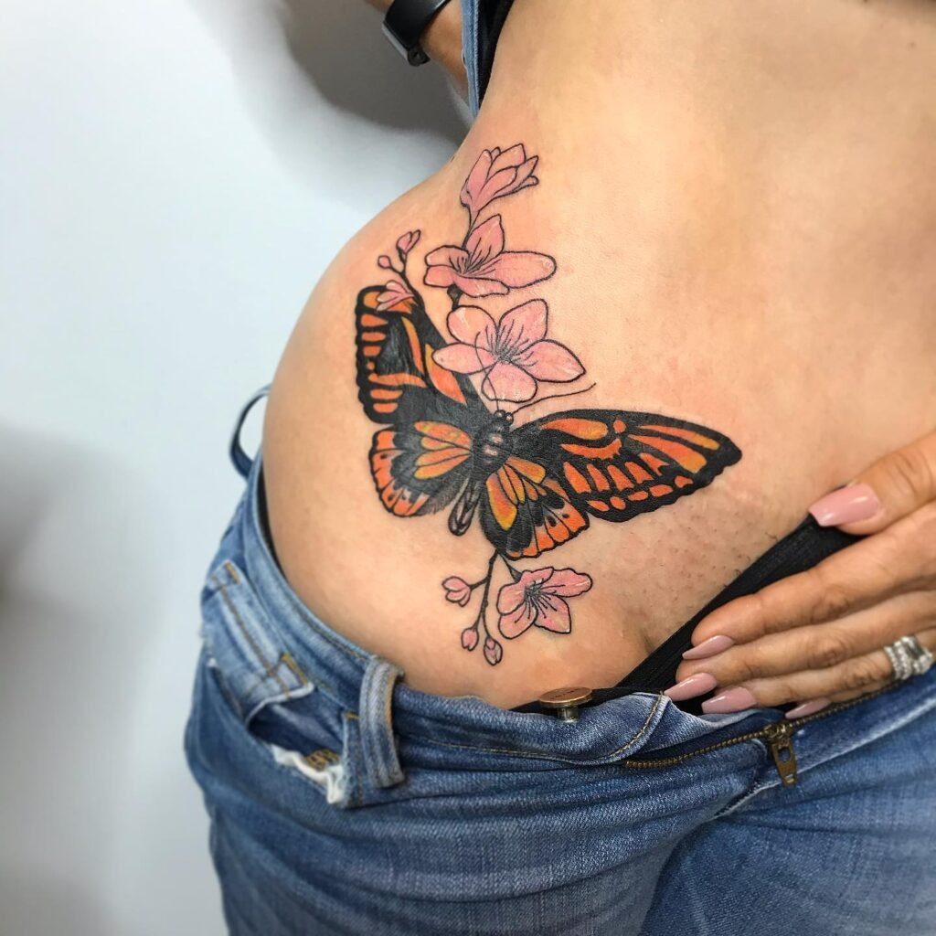 Bold Tribal Band Waist Tattoo Tattoo Design