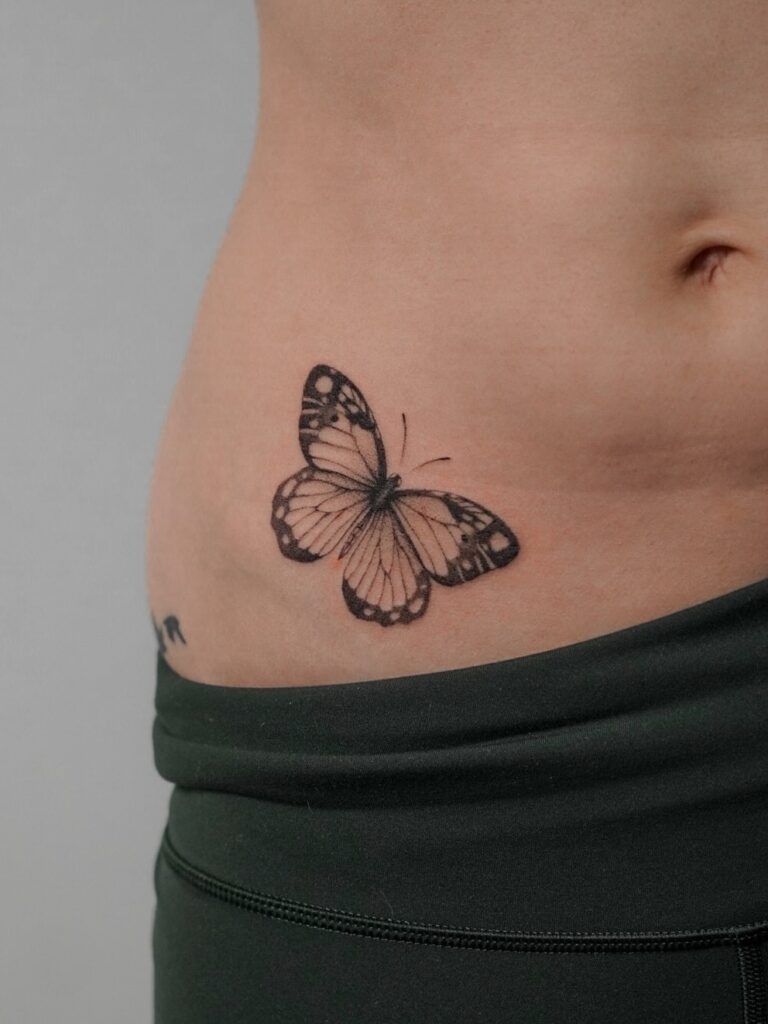 Delicate Floral Waist Tattoo Tattoo Design