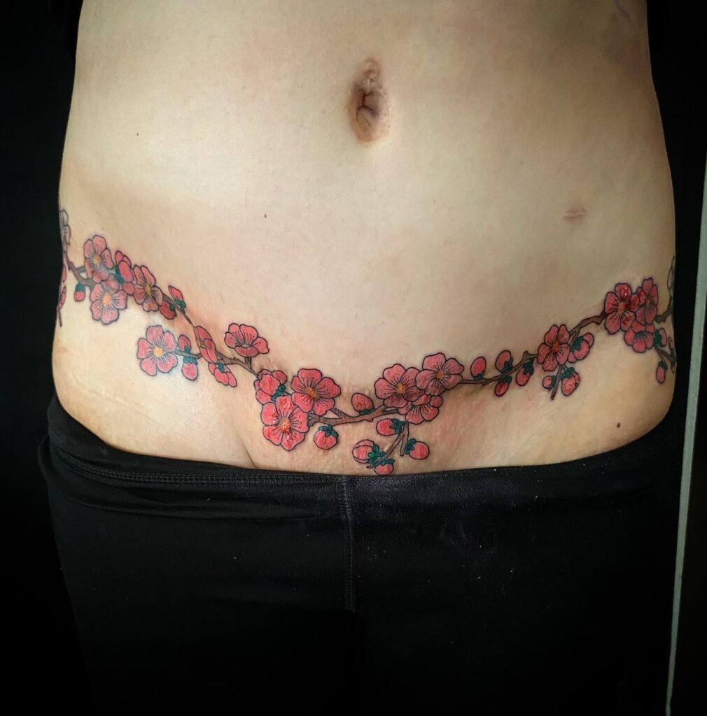 Plum Blossom Waist Tattoo Tattoo Design