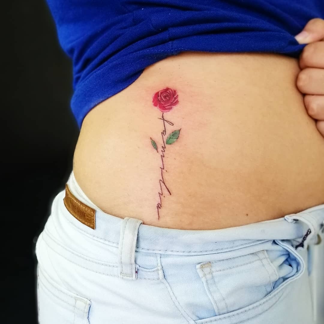 Vine Garland Lower Waist Tattoo Tattoo Design