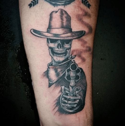 Gunslinger Skeleton Tattoo Tattoo Design