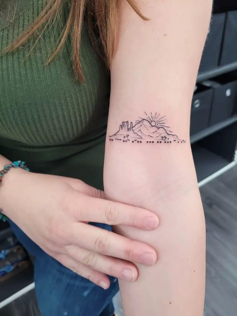 Western Landscape Tattoo Tattoo Design