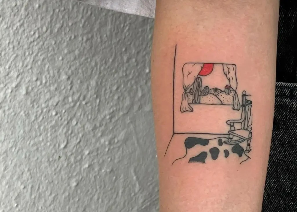 Western Room Scene Tattoo Tattoo Design