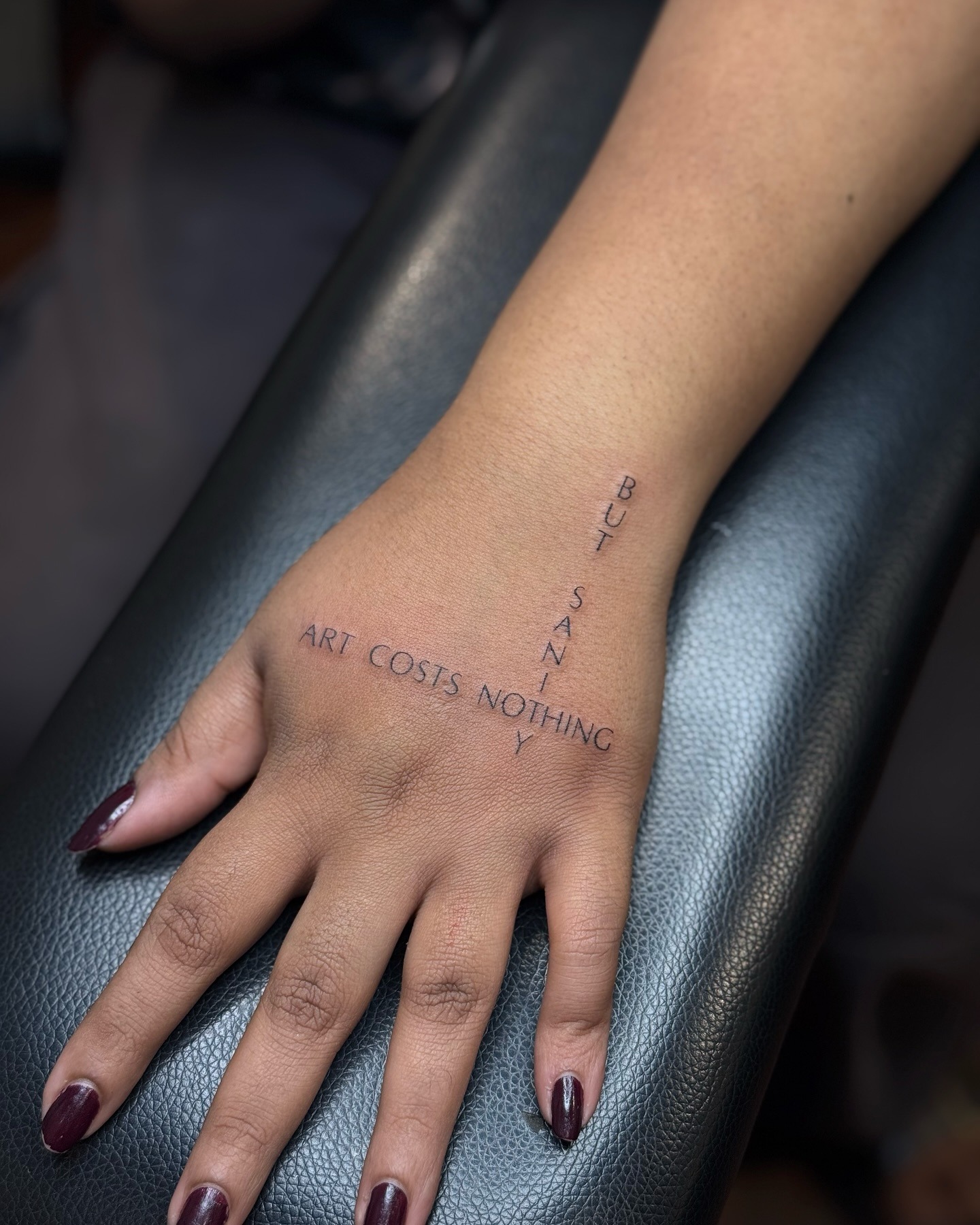 Art Costs Nothing but Sanity Tattoo Tattoo Design