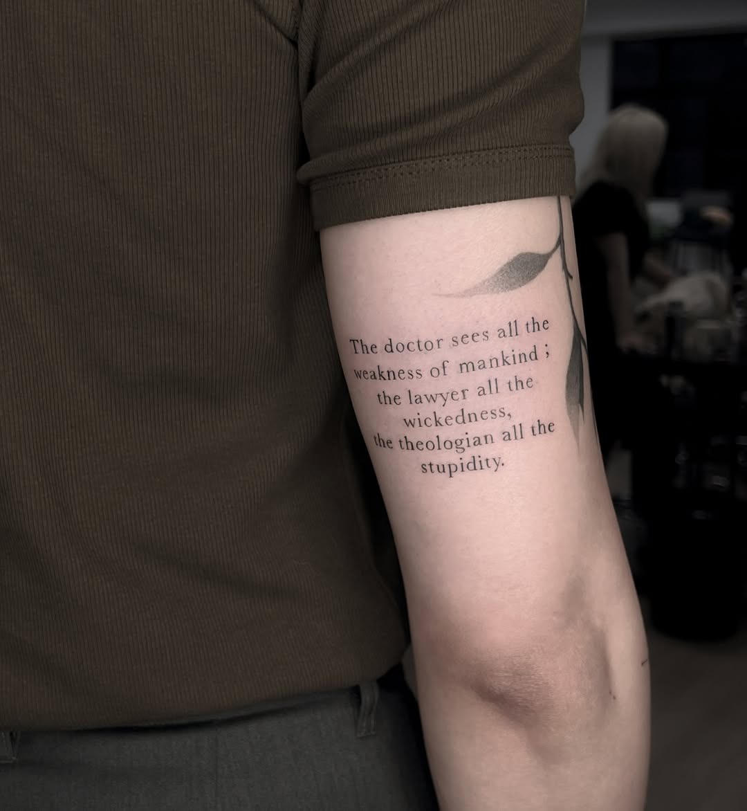 Doctor Lawyer Theologian Quote Tattoo Tattoo Design