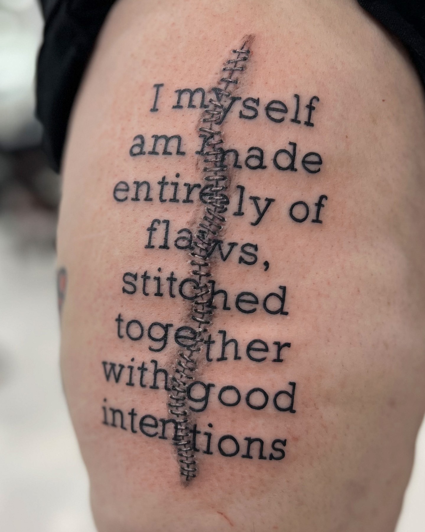 Stitched Together With Good Intentions Tattoo Tattoo Design